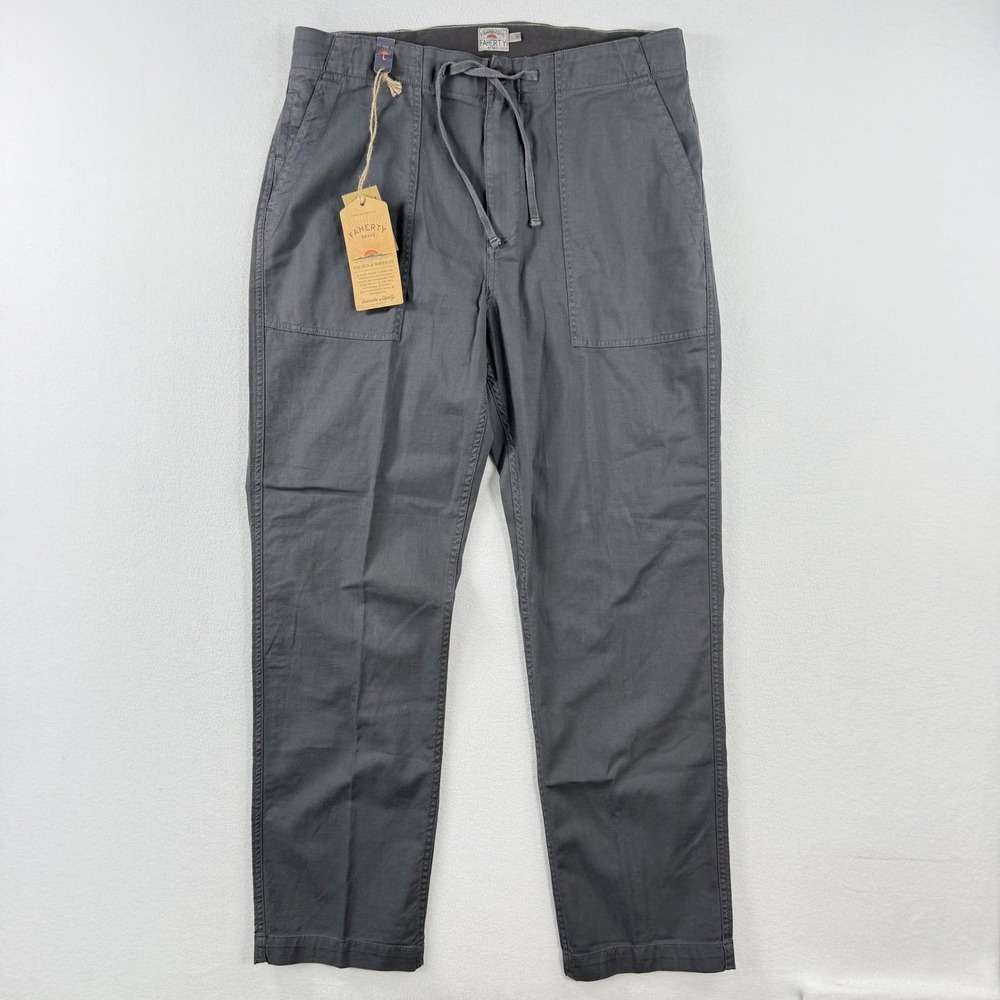 Faherty Dune Utility Pant Size XXL Mens Graphite Gray Relaxed Fit NEW